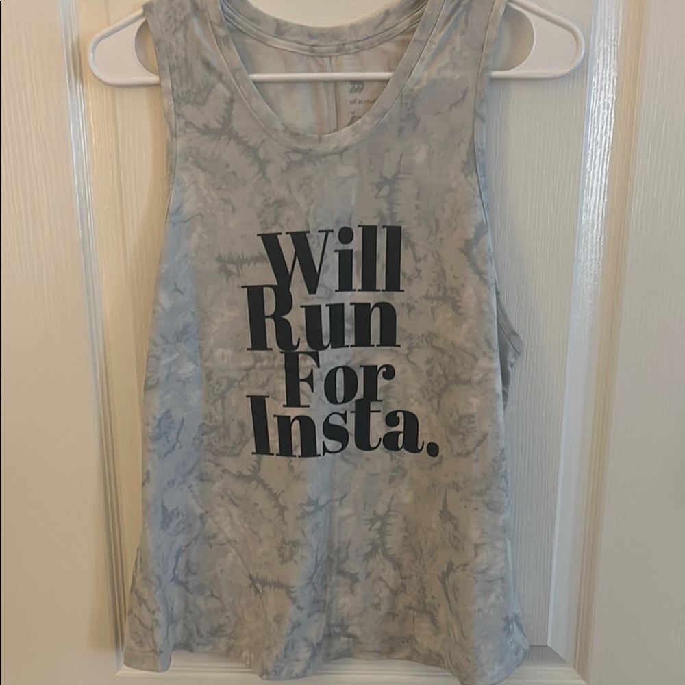 All in Motion Tie-Dye Gray Muscle Tee